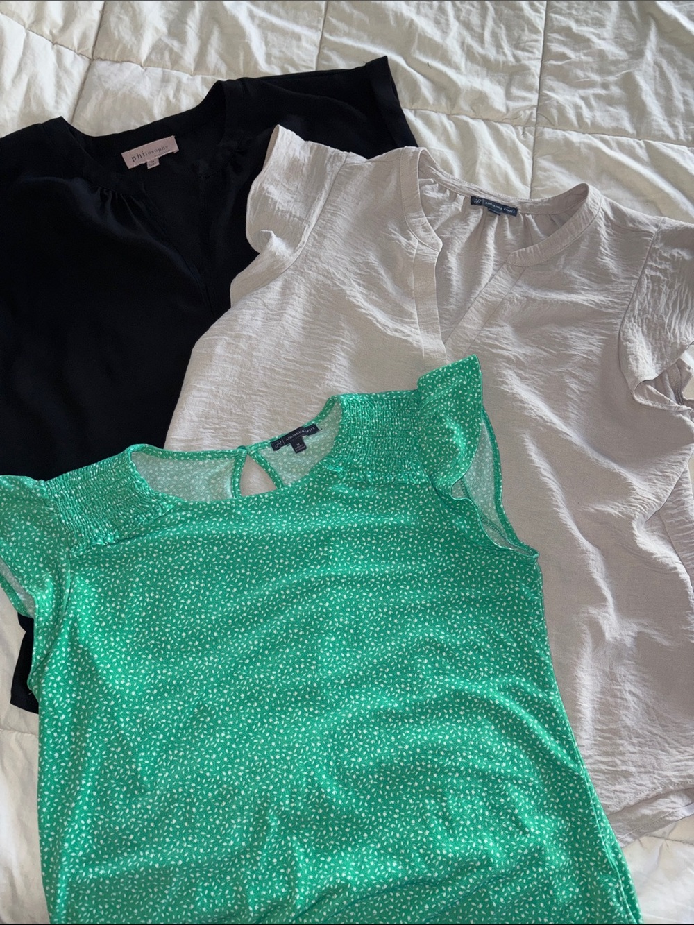 Adrianna papell & philosophy top bundle of three